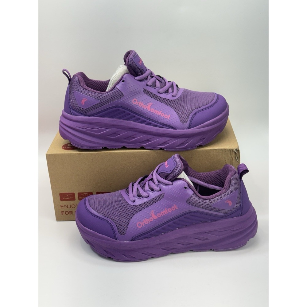 Orthocomfoot Purple  Comfort Sneakers Women's Wide Diabetic Shoes Size 38